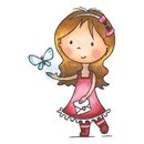 CL154 Штамп "Миа и бабочка" (Mia and Butterfly)