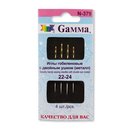 №22-24 Острые гобеленовые иглы "Gamma" с двойным ушком N-379 (4 шт. в конверте)