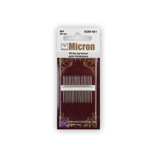 №9 Иглы для пэчворка "Micron" KSM-401 (20 шт. в блистере)