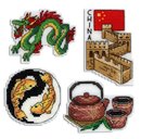 Китай. Магниты (пластиковая канва)