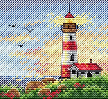 На закате. Маяки (10*11 см)