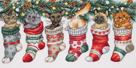 Новогодние котики (37*19,5 см)